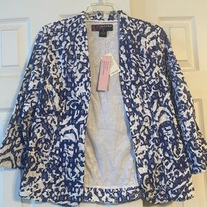 Peck & Peck blazer/jacket.  Size:  Medium Color: Blue & White